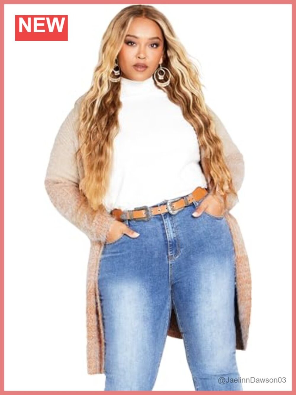 Plus Size Open Front Knit Cardigan Sweater